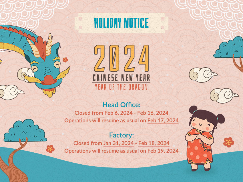 Lunar New Year 2024 Holiday Notice