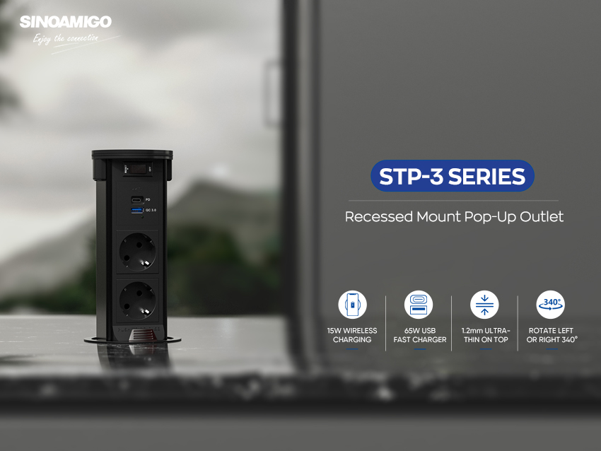 STP-3 Series Recessed Mount Pop-Up Outlet – Power That Blends In, Performance That Stands Out