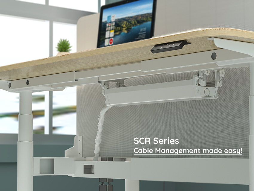Achieve Workspace Zen with the SCR Series Under-Desk Cable Management Tray