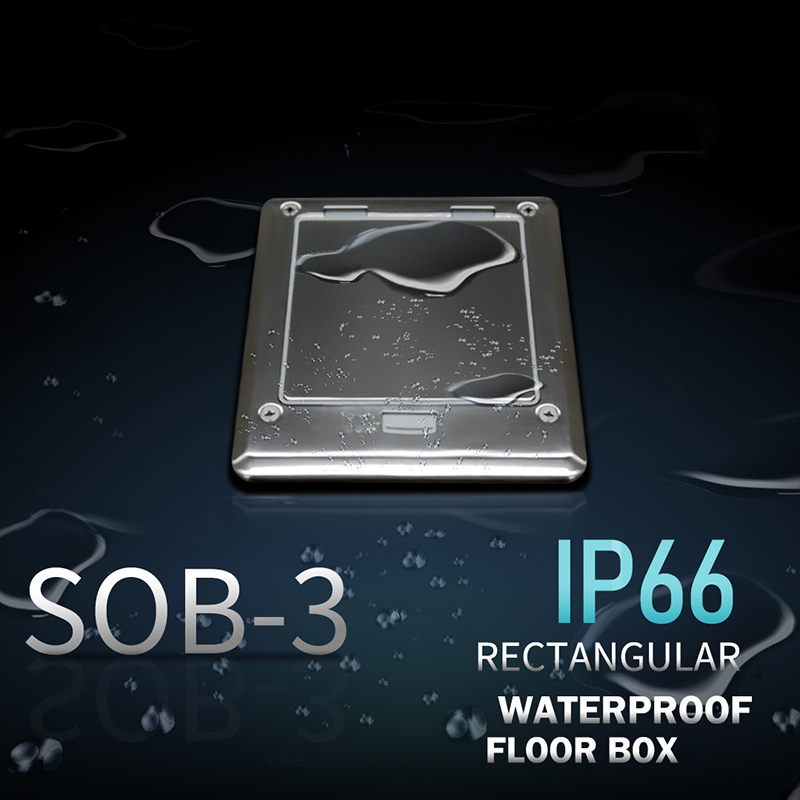 SOB-3 Rectangular IP66 Waterproof Floor Box